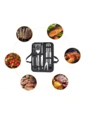 Set 9 ustensile gratar cu geanta pentru depozitare