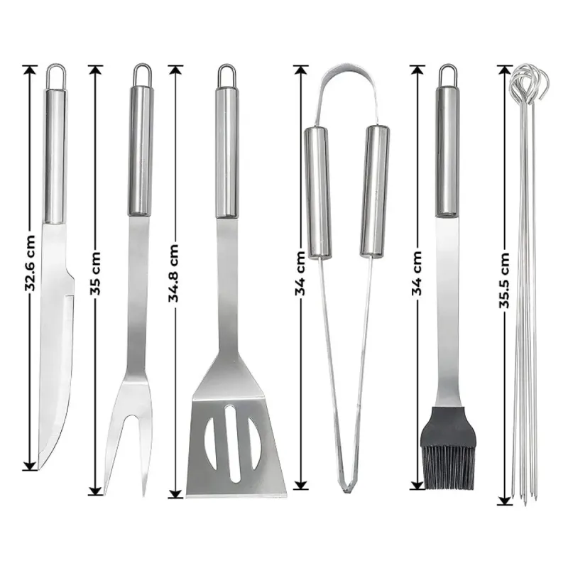 Set 9 ustensile gratar cu geanta pentru depozitare