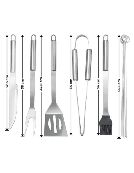 Set 9 ustensile gratar cu geanta pentru depozitare