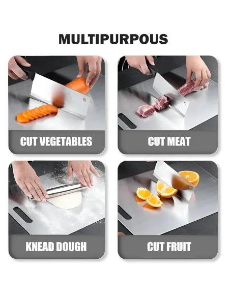 Set 3 tocătoare din titan, impermeabile, cu utilizare pe ambele fețe – 34×23 / 30×20 / 24×15 cm