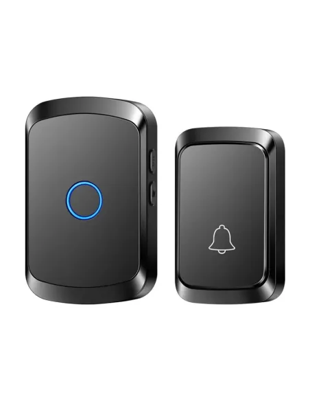 Sonerie Wireless Inteligenta, 300m, 60 Melodii, 5 Niveluri Volum, Acumulator Reincarcabil, Negru