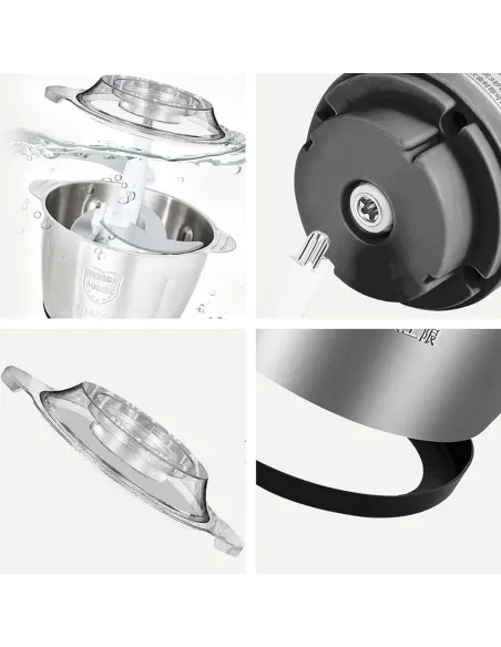 Tocator Electric 300W pentru Carne și Legume, 4 Lame Inox, 5L, Argintiu