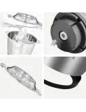 Tocator inox carne și legume, Electric 300W, 4 lame, Capacitate 3L, Argintiu