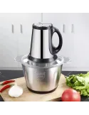 Tocator inox carne și legume, Electric 300W, 4 lame, Capacitate 3L, Argintiu