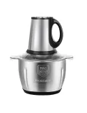 Tocator inox carne și legume, Electric 300W, 4 lame, Capacitate 3L, Argintiu