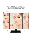 Oglinda cosmetica LED extensibila