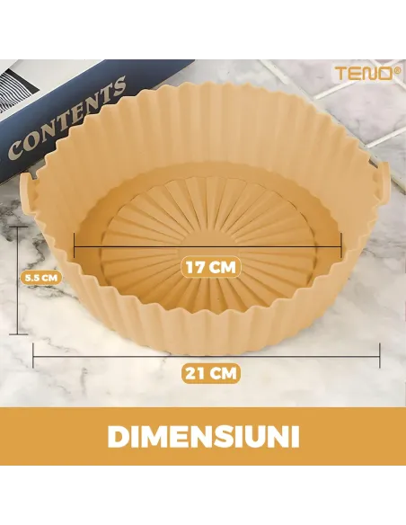 Tavă siliconică antiaderentă pentru Air Fryer – 20 cm