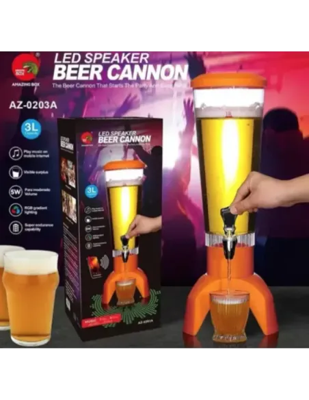 Dozator Bere 3L cu LED + Boxă Bluetooth