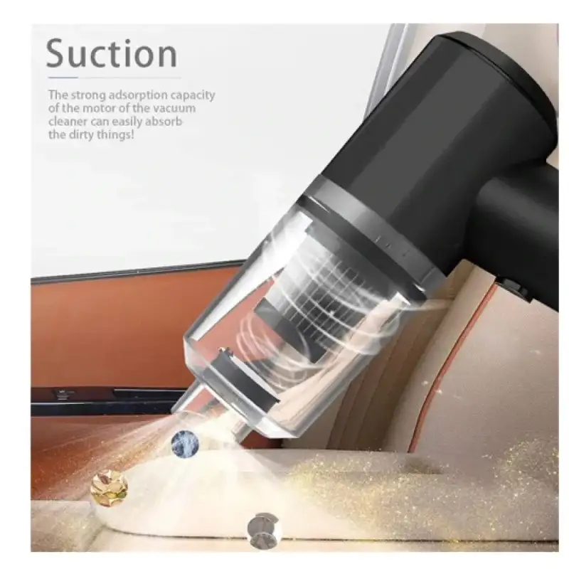 Aspirator portabil compact, fără fir, cu încărcare USB