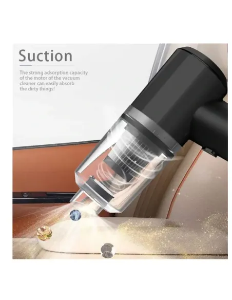 Aspirator portabil compact, fără fir, cu încărcare USB