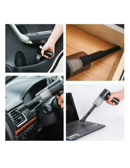 Aspirator portabil compact, fără fir, cu încărcare USB