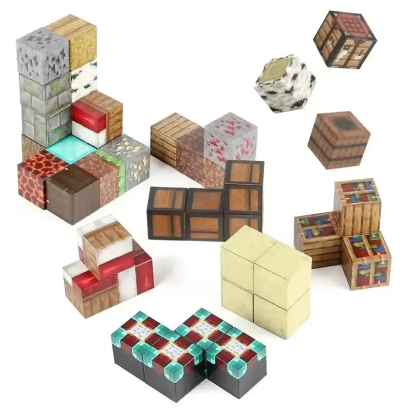 Set 80 Cuburi Magnetice "Mega-Varietate" – Modele Mixte și Unice