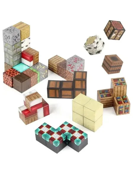 Set 80 Cuburi Magnetice "Mega-Varietate" – Modele Mixte și Unice