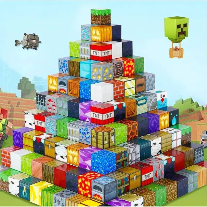 Set 80 Cuburi Magnetice "Mega-Varietate" – Modele Mixte și Unice