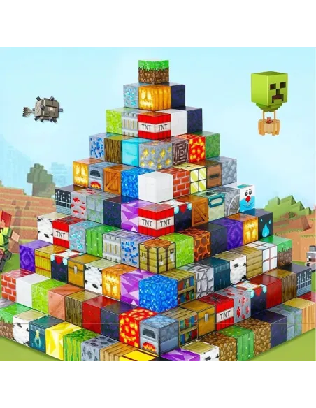 Set 80 Cuburi Magnetice "Mega-Varietate" – Modele Mixte și Unice