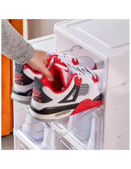 Suport de încălțăminte din sticlă, 6 rafturi, structură verticală