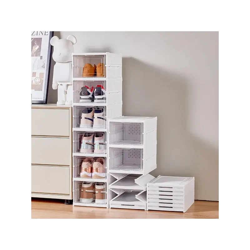 Suport de încălțăminte din sticlă, 6 rafturi, structură verticală