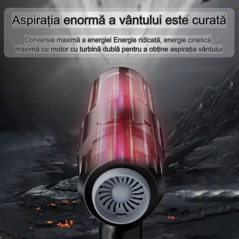 Aspirator Portabil 4-în-1 cu Funcție de Suflare, Baterie Reîncărcabilă