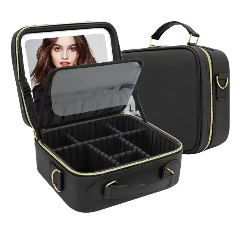 Geantă Smart pentru Make-up cu Oglindă LED Touch