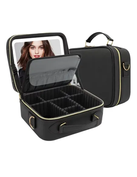 Geantă Smart pentru Make-up cu Oglindă LED Touch