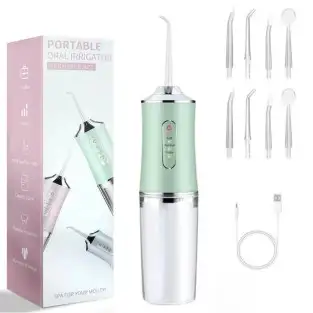 Irigator Bucal Portabil cu 3 Niveluri de Presiune, 4 Capete – Curățare 360° pentru Dinți și Gingii 2