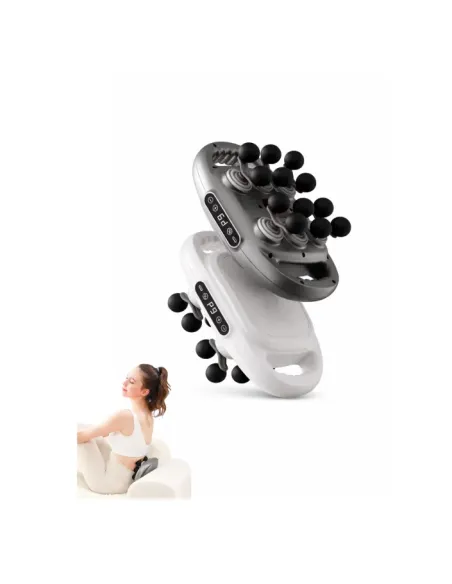 Aparat de masaj profesional 12 capete, percuție 20 kg, 19.000 b/min, 9 moduri