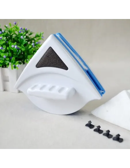 Ștergător Geamuri Magnetic – Albastru, Dublă Curățare, Fără Efort