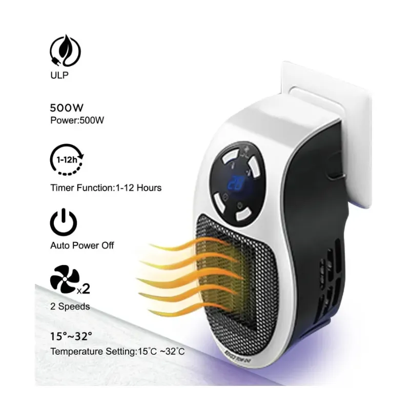 Mini aerotermă compactă 500W, ușor de mutat și de utilizat