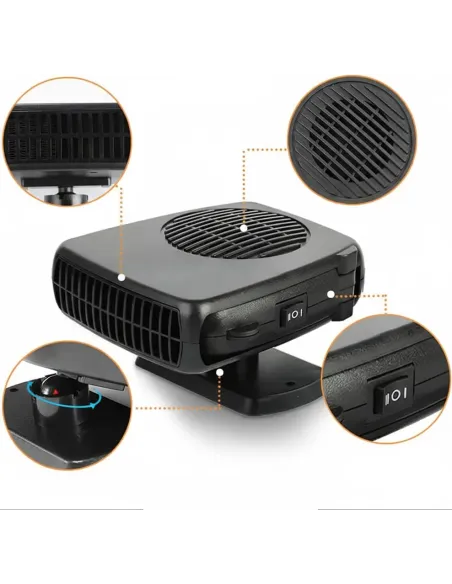 Aeroterma Auto 200W – Încălzitor & Ventilator 2 în 1, Dezaburire Rapidă