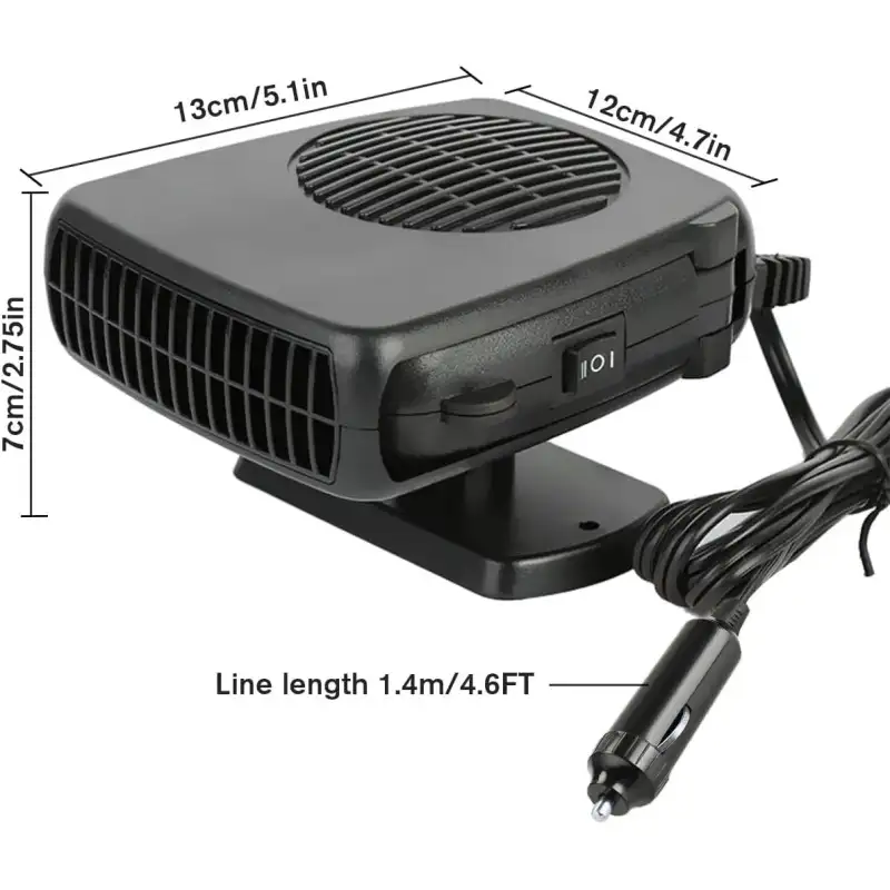 Aeroterma Auto 200W – Încălzitor & Ventilator 2 în 1, Dezaburire Rapidă