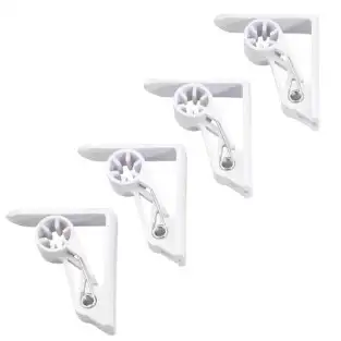 Set 4 Cleme pentru Fixare Față de Masă – Alb