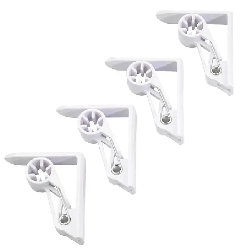 Set 4 Cleme pentru Fixare Față de Masă – Alb