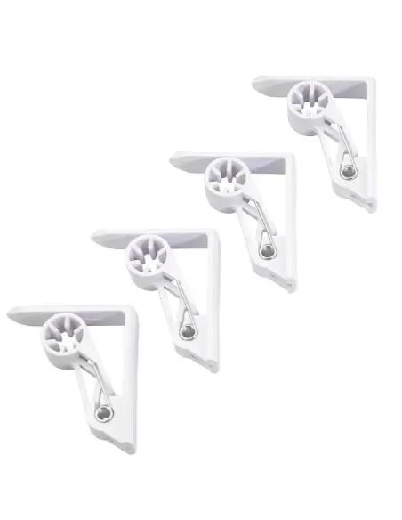Set 4 Cleme pentru Fixare Față de Masă – Alb