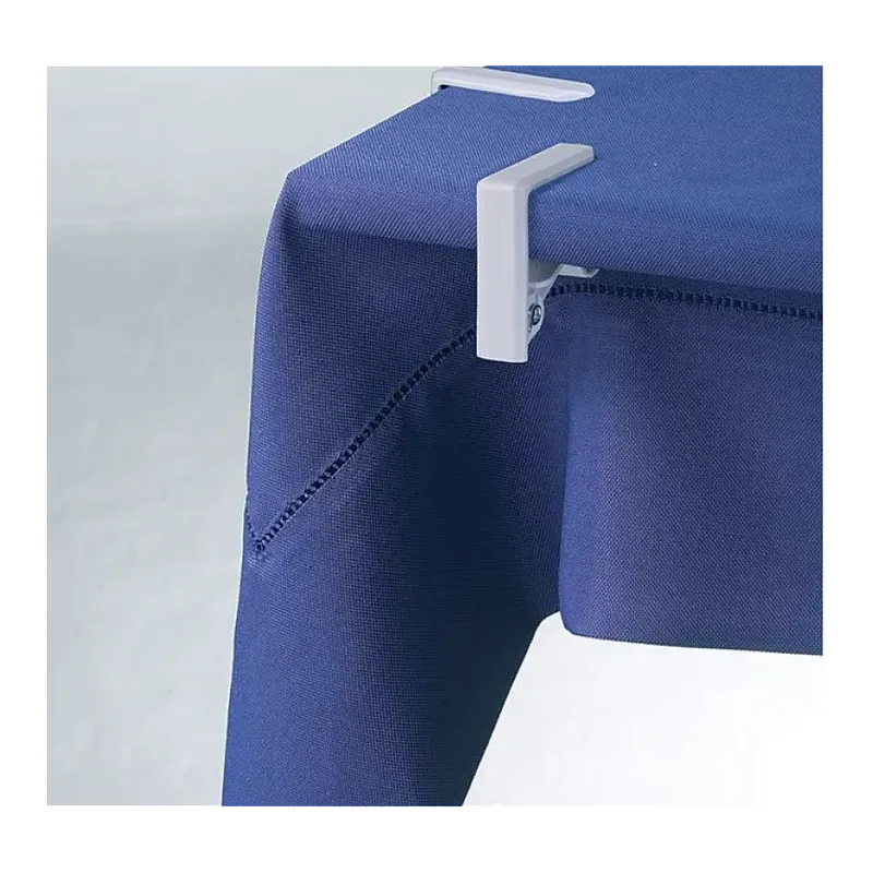 Set 4 Cleme pentru Fixare Față de Masă – Alb