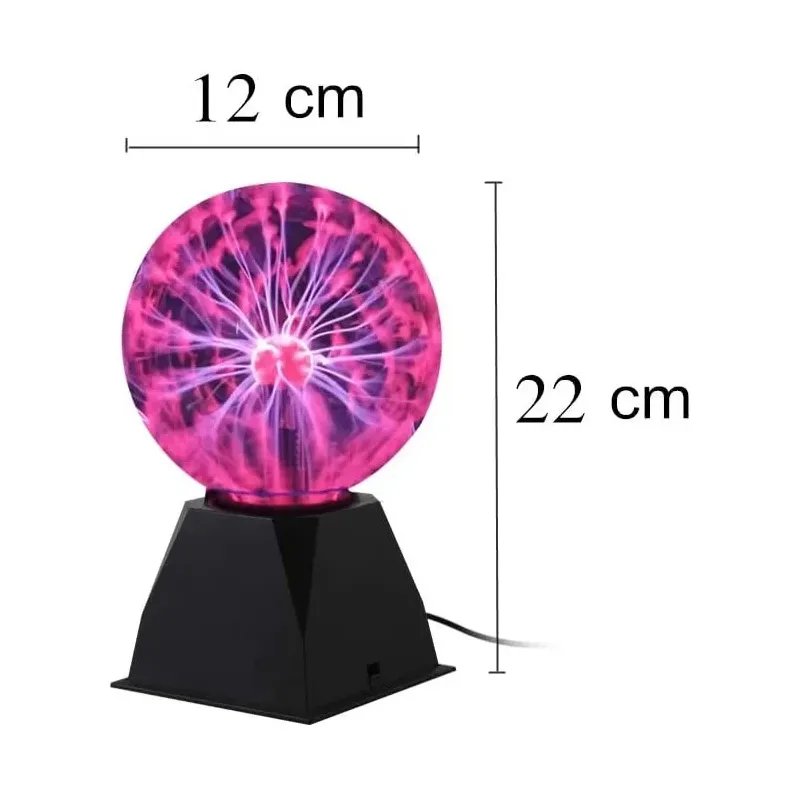 Bilă Plasma Magică – Iluminare Interactivă și Control Prin Sunet/Touch