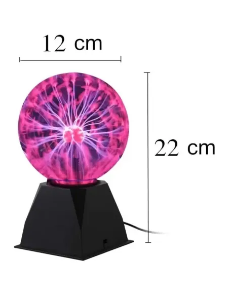 Bilă Plasma Magică – Iluminare Interactivă și Control Prin Sunet/Touch