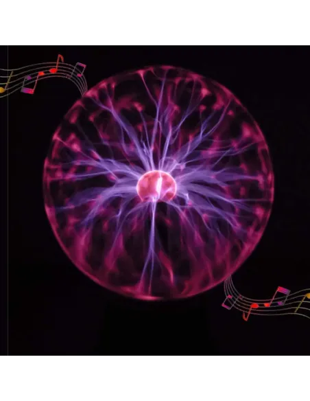 Bilă Plasma Magică – Iluminare Interactivă și Control Prin Sunet/Touch