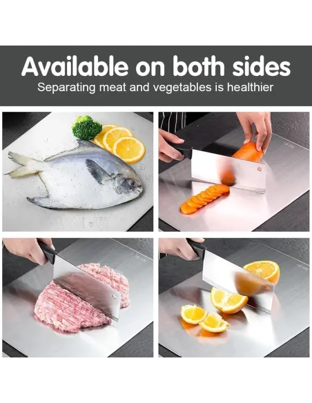 Set 3 tocătoare din titan, impermeabile, cu utilizare pe ambele fețe – 34×23 / 30×20 / 24×15 cm