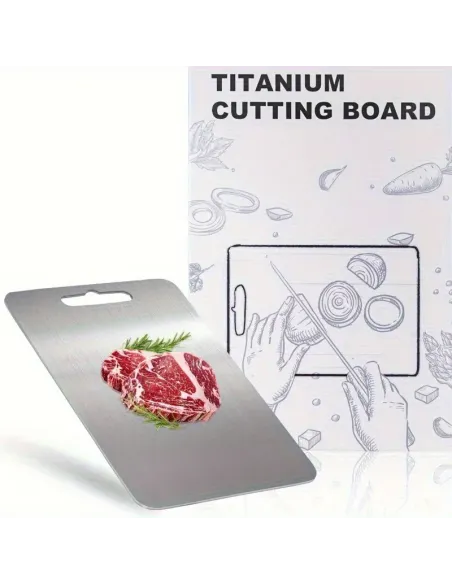 Set 3 tocătoare din titan, impermeabile, cu utilizare pe ambele fețe – 34×23 / 30×20 / 24×15 cm