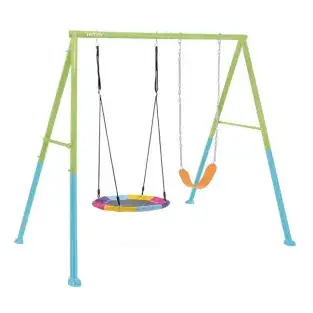 Leagan dublu cu Leagan cuib si Leagan pentru copii 2.54x2.35x 2m, INTEX 2