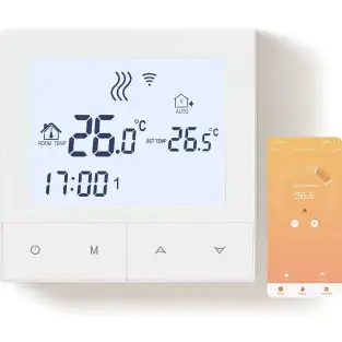 [RESIGILAT] Termostat Inteligent WiFi Beok, Centrală Gaz și Încălzire Pardoseală , Tuya/Alexa/Google, Alb