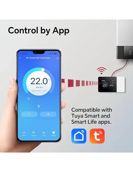 [RESIGILAT] Termostat inteligent BEOK CONTROLS BOT-W506-WIFI pentru sistem de boiler Tuya,Zegbee