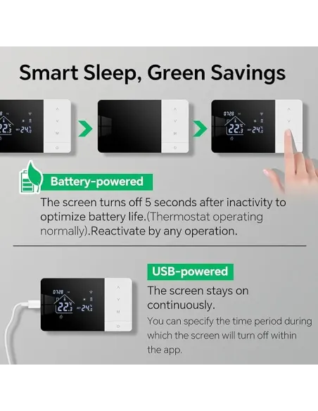 [RESIGILAT] Termostat inteligent BEOK CONTROLS BOT-W506-WIFI pentru sistem de boiler Tuya,Zegbee