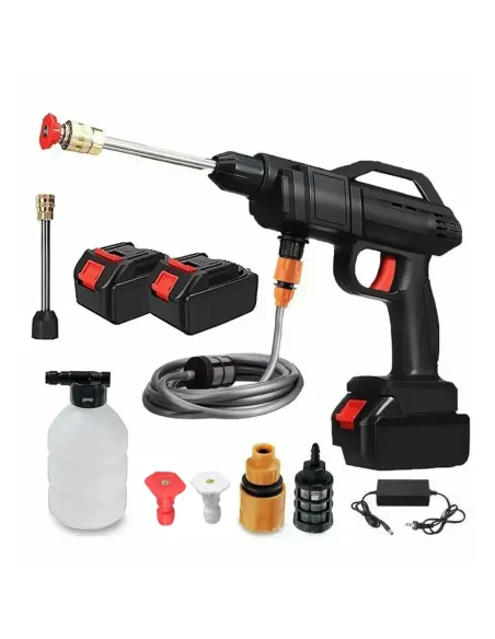 Pistol de spalat cu presiune, 8L/min, cu acumulator de 48Vf, trusa plastic
