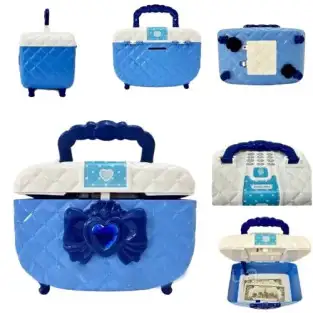 Pușculiță electronică fete, albastră, cu PIN 2