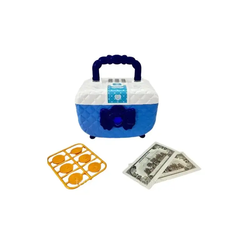 Pușculiță electronică fete, albastră, cu PIN