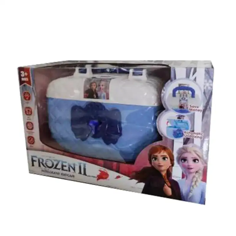 Pușculiță electronică fete, albastră, cu PIN