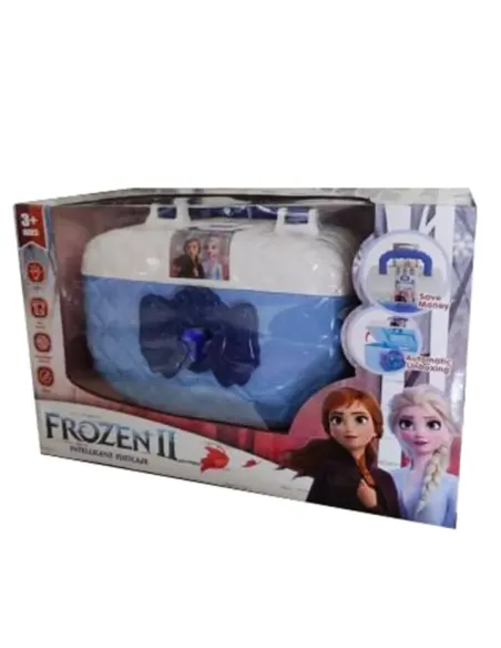 Pușculiță electronică fete, albastră, cu PIN