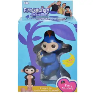 Maimuțică interactivă pentru deget FingerMonkey – Albastru Închis