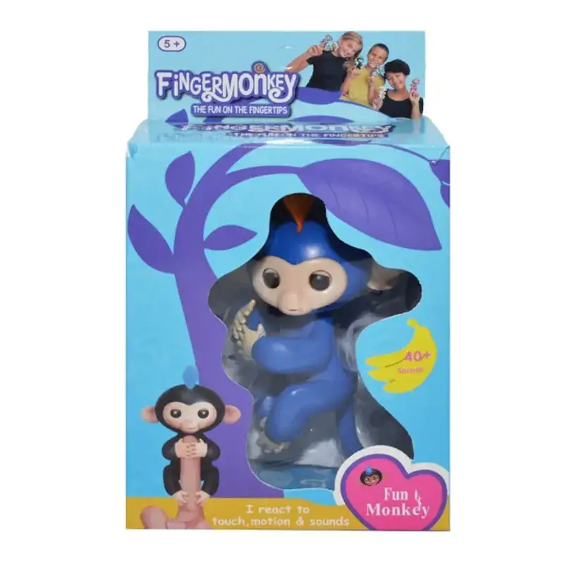 Maimuțică interactivă pentru deget FingerMonkey – Albastru Închis